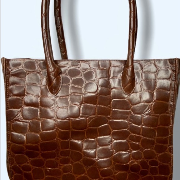 Ralph Lauren Signature Safari Croc Embossed Tote - Picture 4 of 14